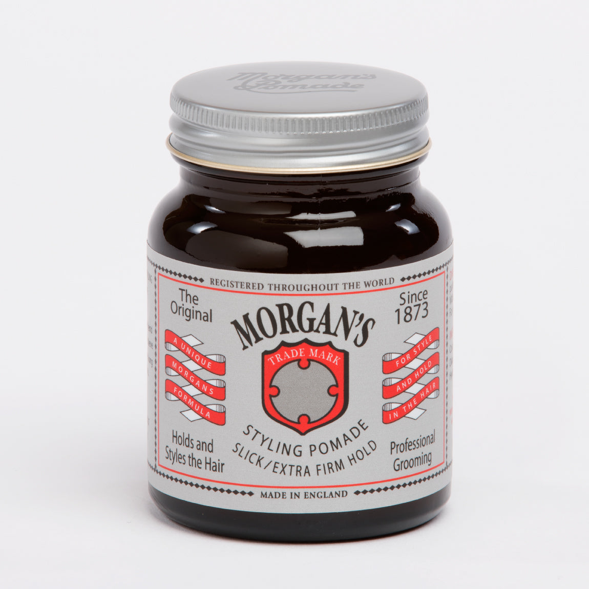 Morgans Pomade - Styling Pomade Slick Firm Hold - 100g (Amber Glass Jar)