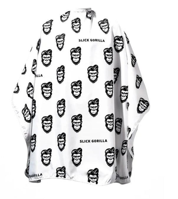 Slick Gorilla Barber Cape - White