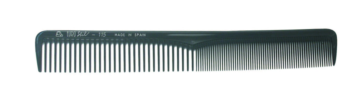 Euro Stil Cutting Comb - Black