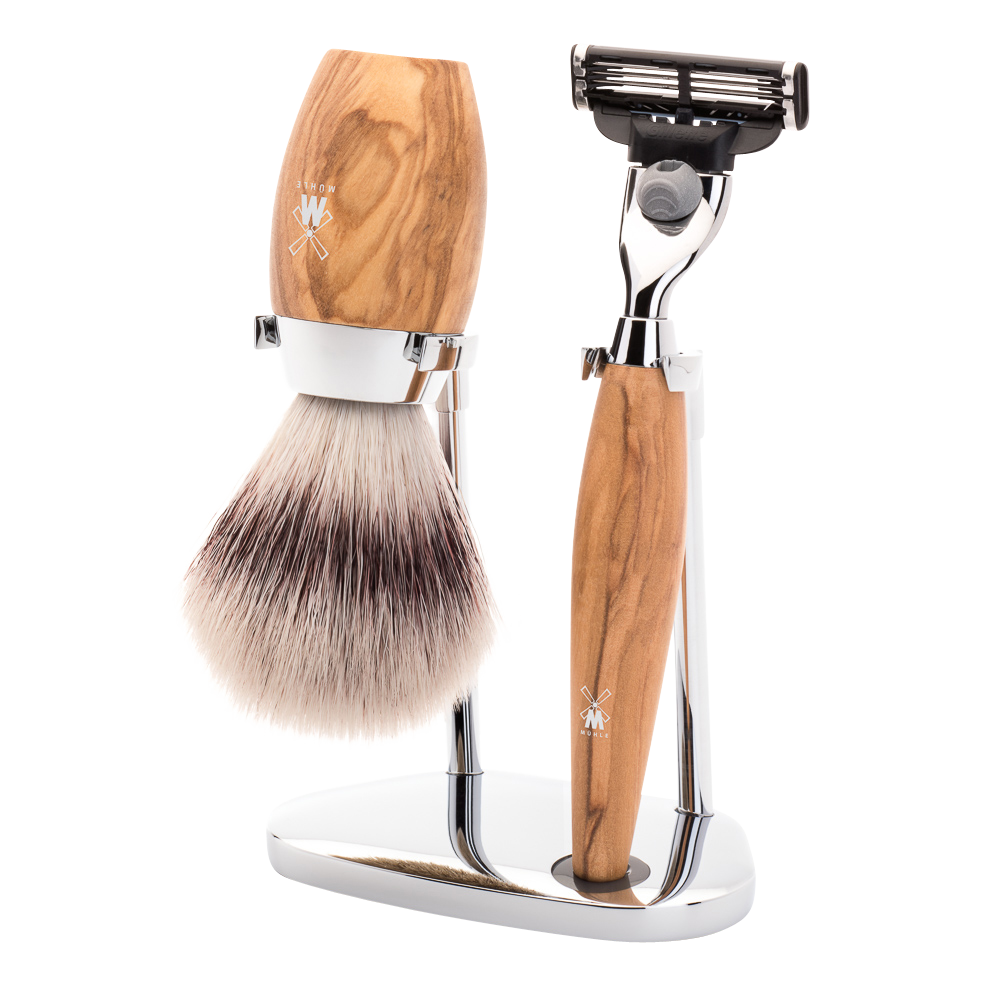 Muhle S31H870 KOSMO 3 - Piece Shaving set - Olive wood