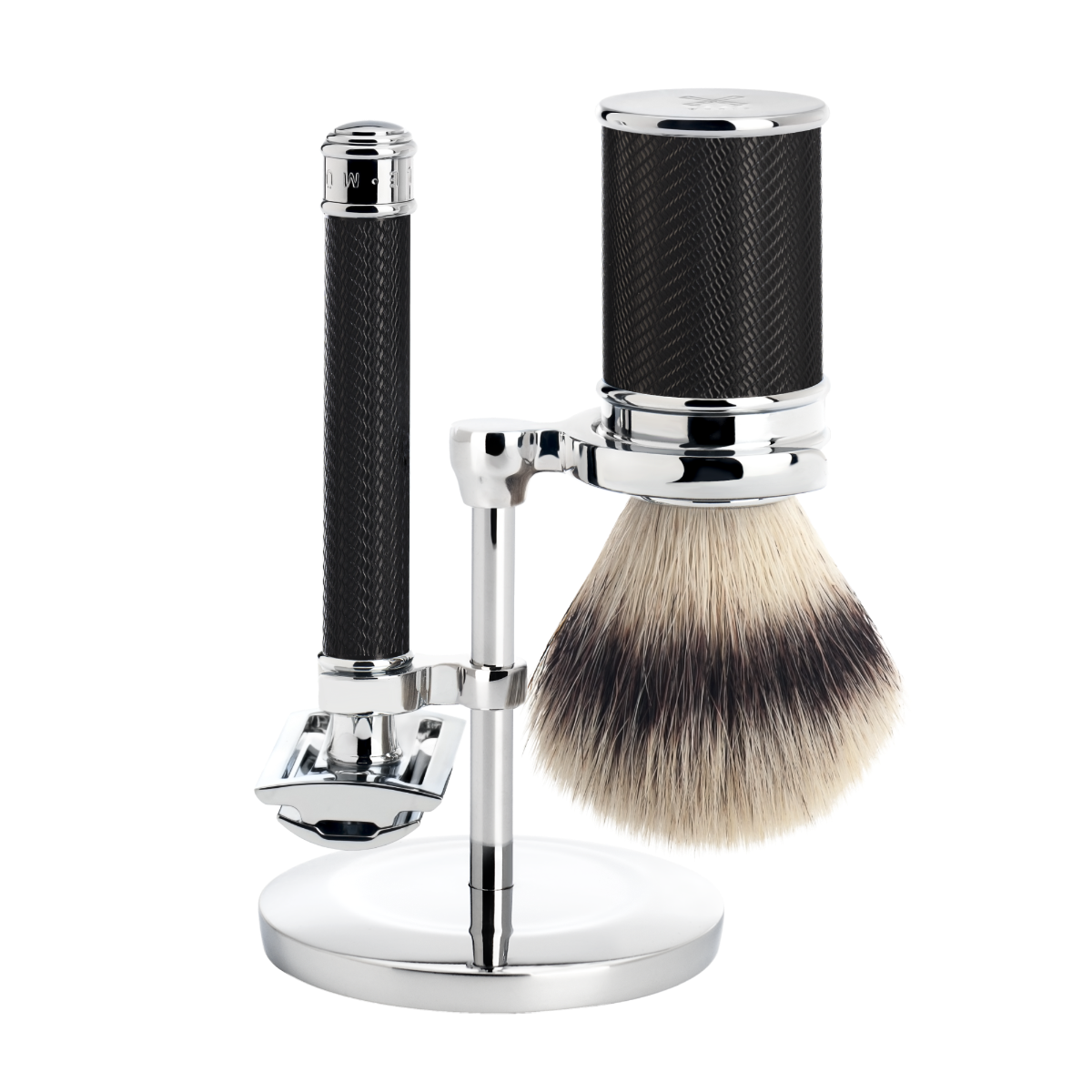 Muhle 99S31M89BLACK TRADITIONAL 3 - piece Shaving Set - Black Resin